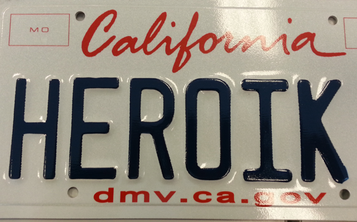 Heroik License plate