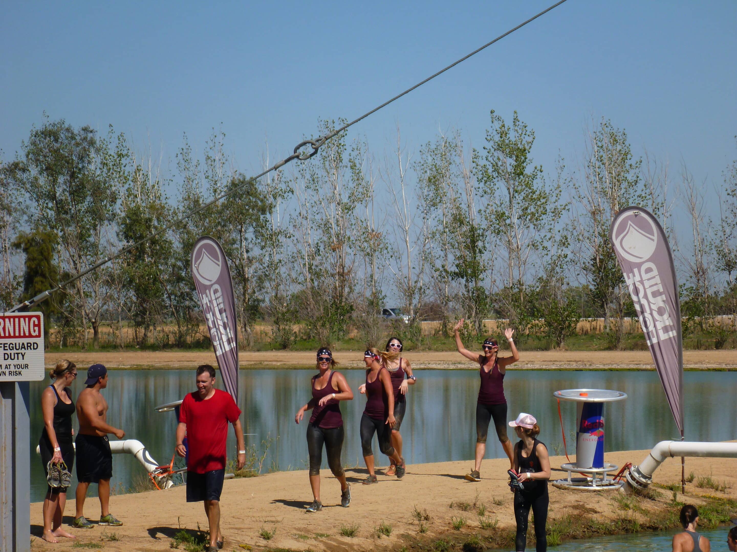 wake island mud run participants finish line