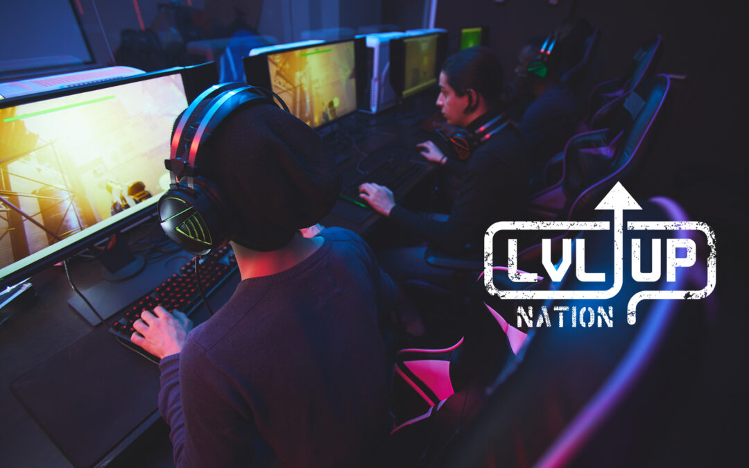 LVL Up Nation logo picture of kids gaming