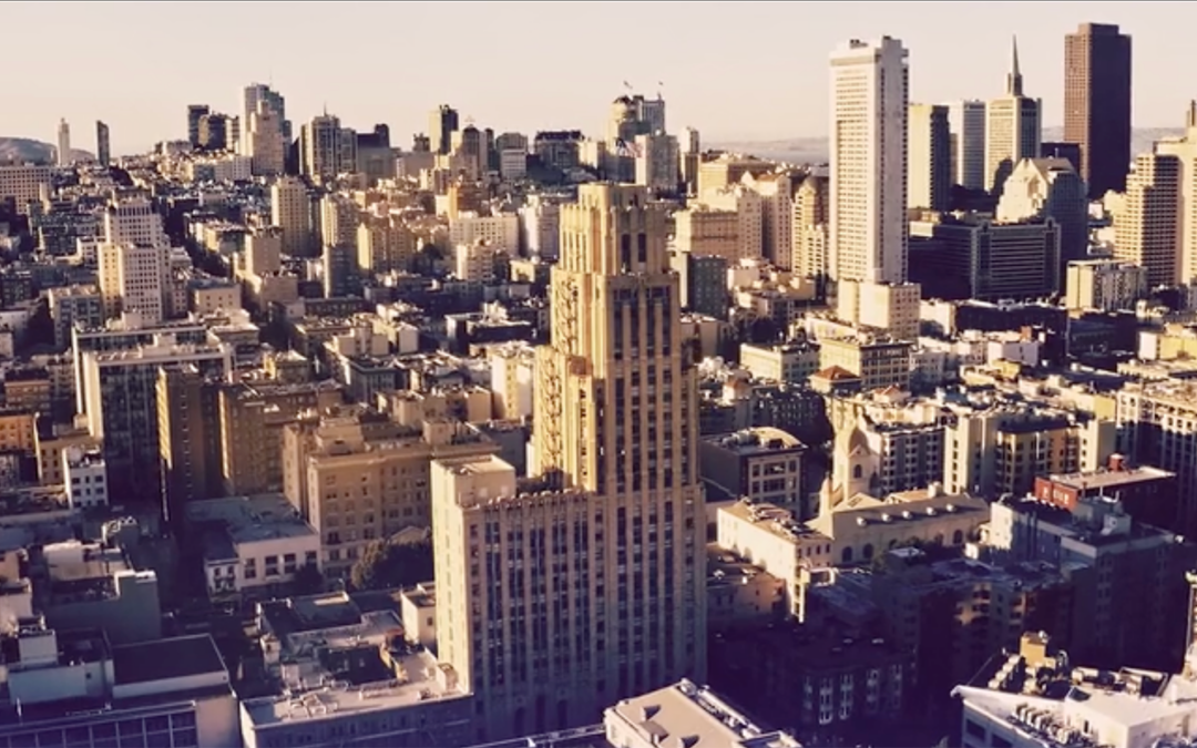 San Francisco city aerial view