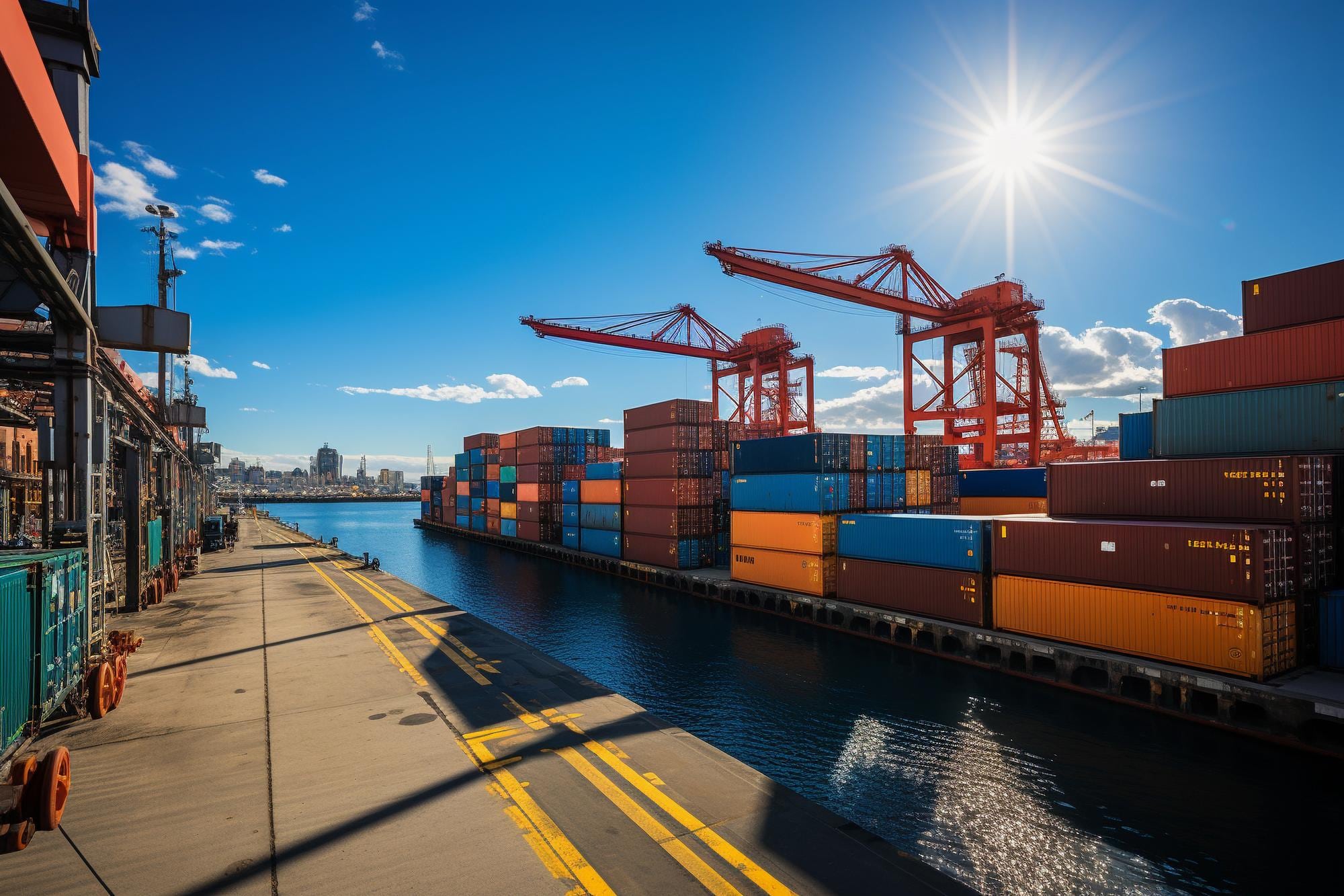 cargo ship at port