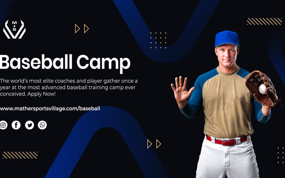 baseball camp mockup landing page
