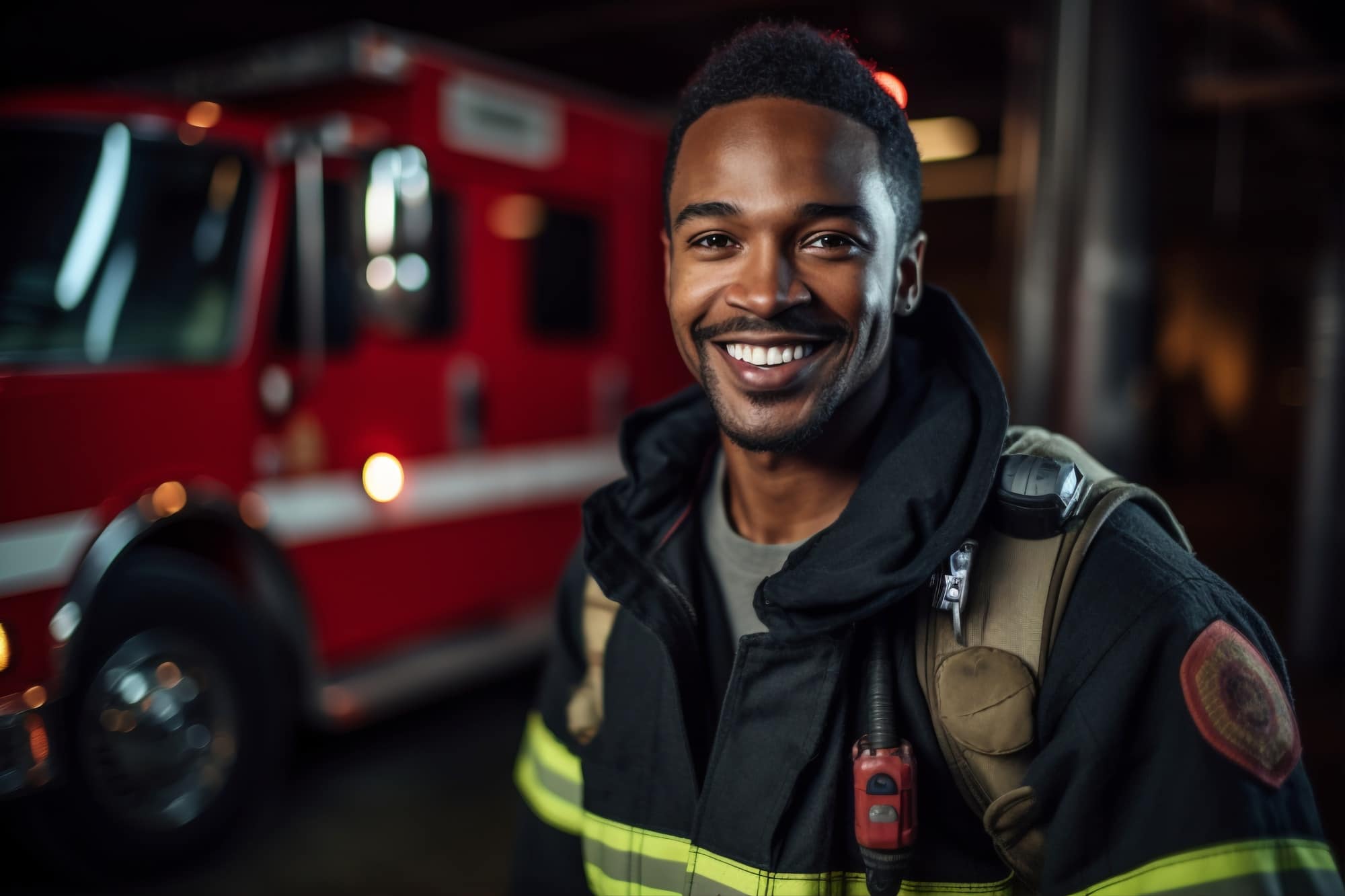 portrait smiling firefighter NPFBA Police & Firefighter Association