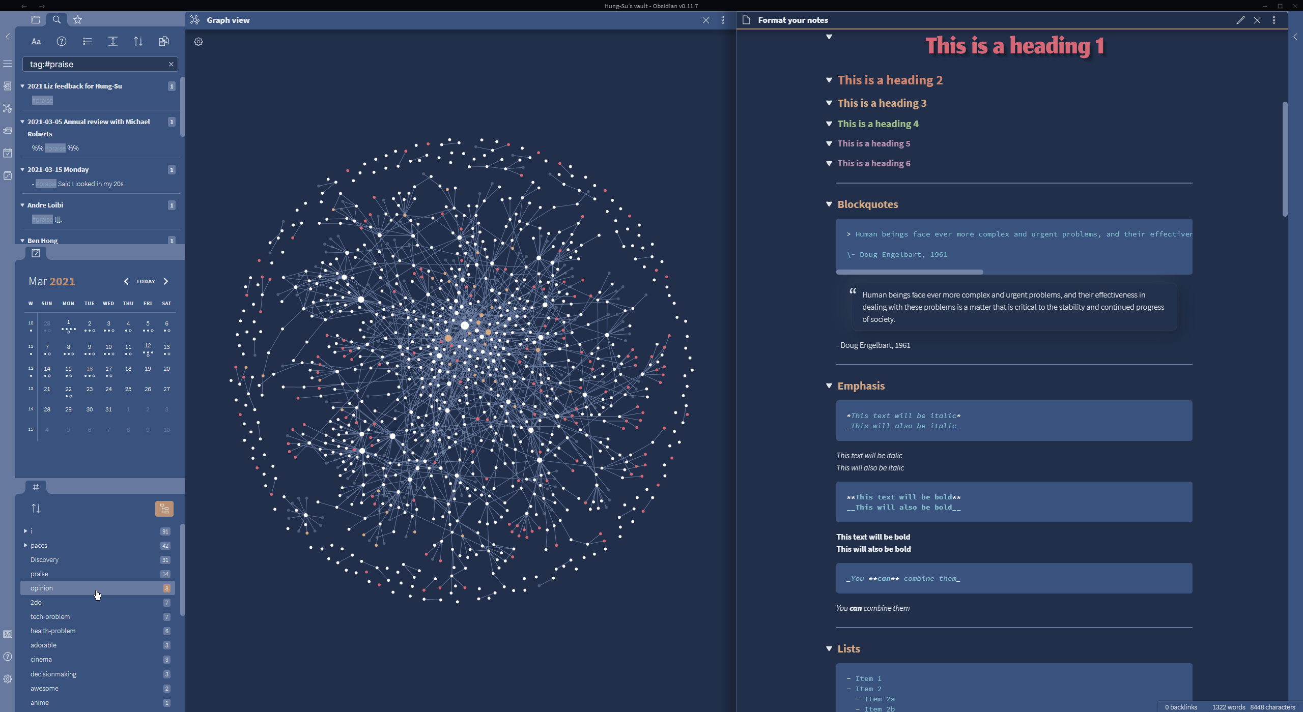 obsidian knowledge management unified workspace